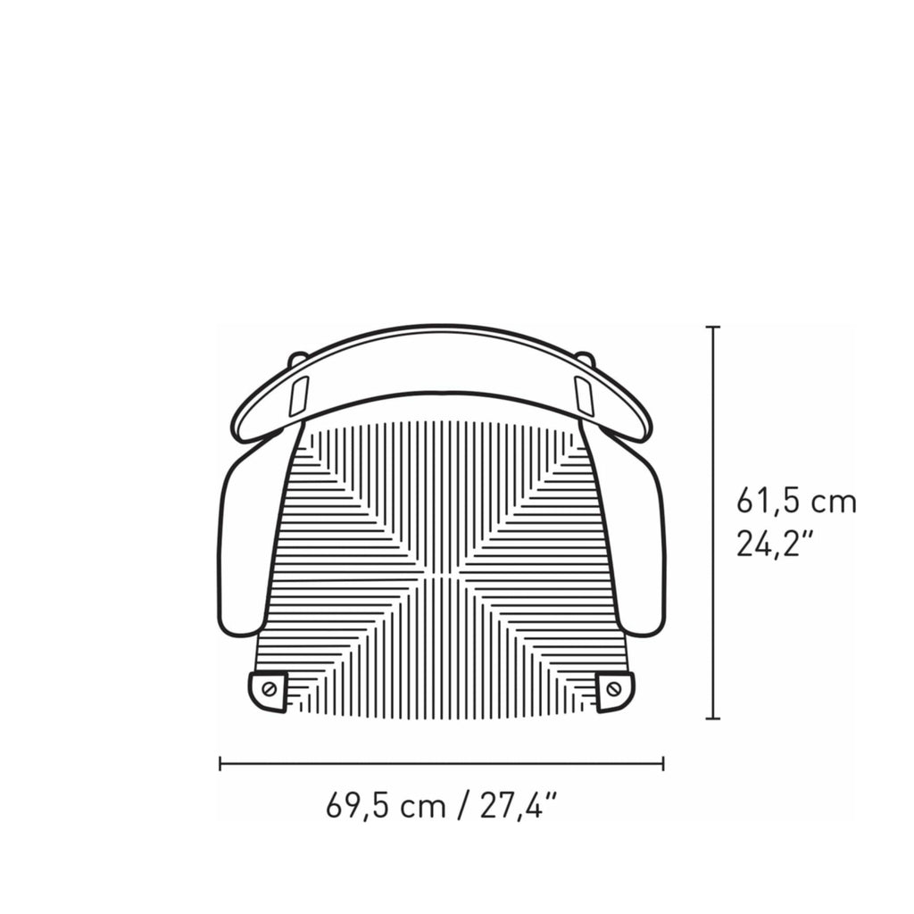 Carl Hansen CH22 Lounge Chair Oak, Falu Red/Natural Cord