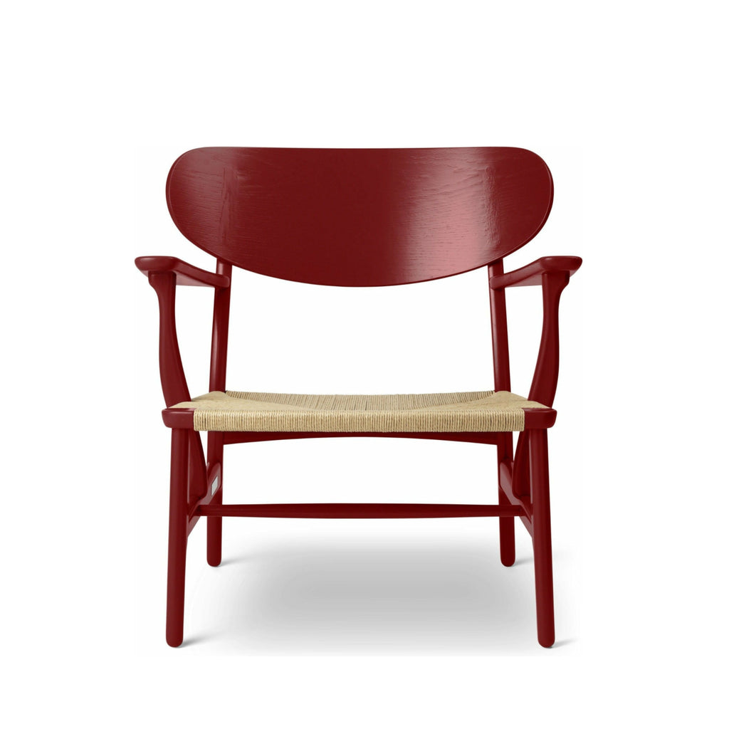 Carl Hansen CH22 Lounge Chair Oak, Falu Red/Natural Cord