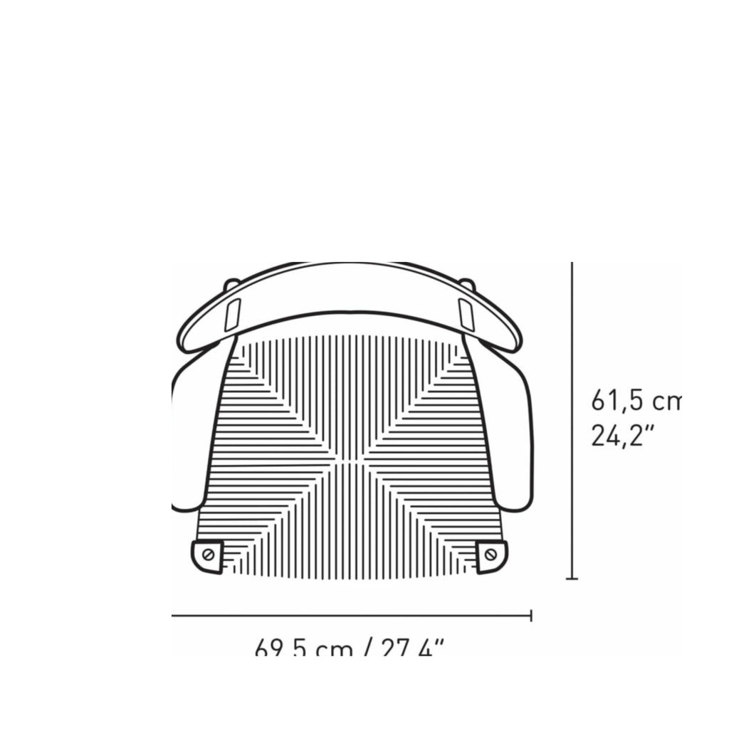 Carl Hansen CH22 Lounge Chair Oak, Falu Red/Natural Cord