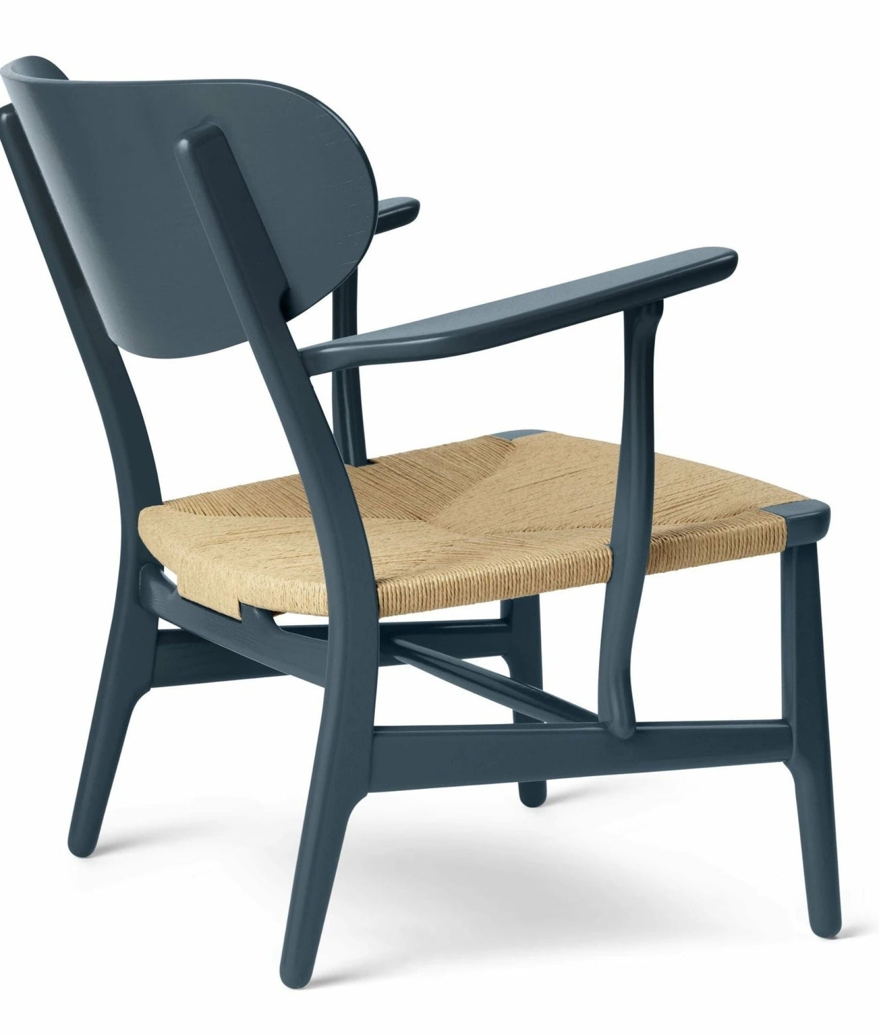 Carl Hansen CH22 Lounge Chair Oak, North Sea Blue/Natural Cord
