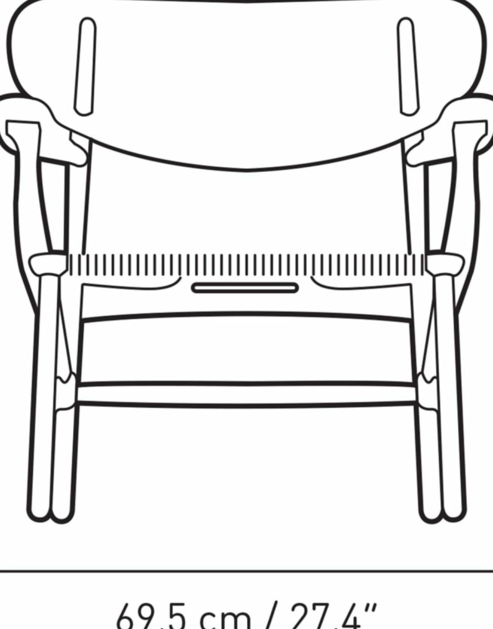 Carl Hansen CH22 Lounge Chair Oak, Seaweed Green/Natural Cord