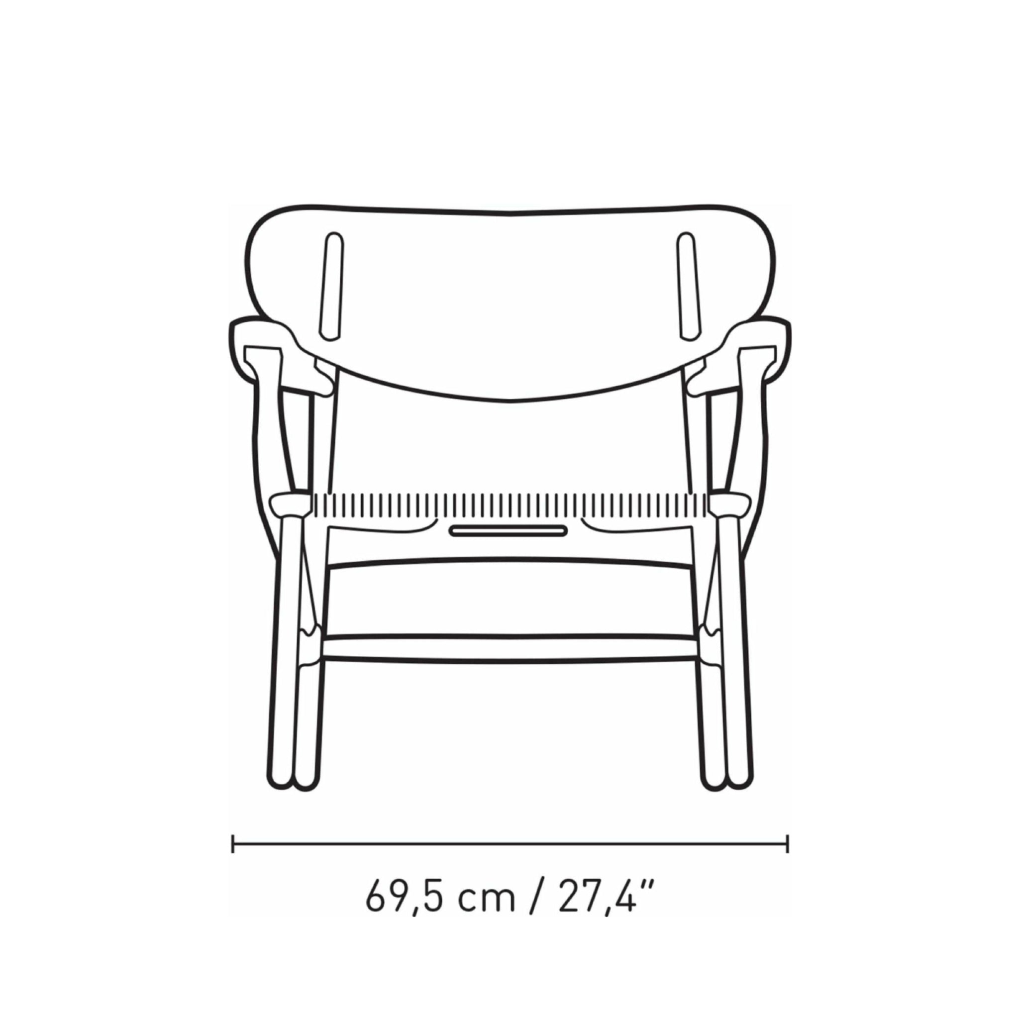 Carl Hansen CH22 Lounge Chair Oak, Seaweed Green/Natural Cord