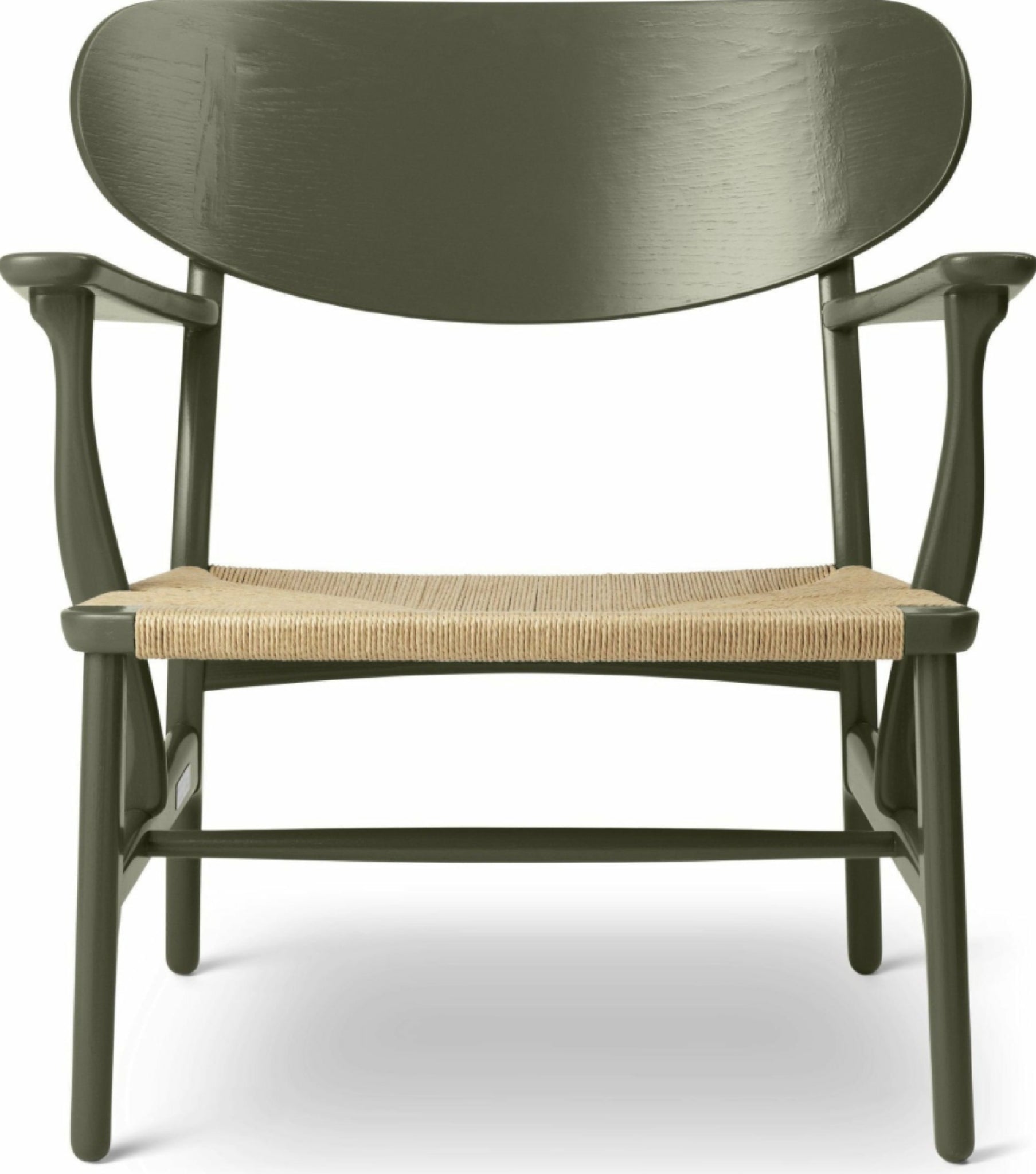 Carl Hansen CH22 Lounge Chair Oak, Seaweed Green/Natural Cord
