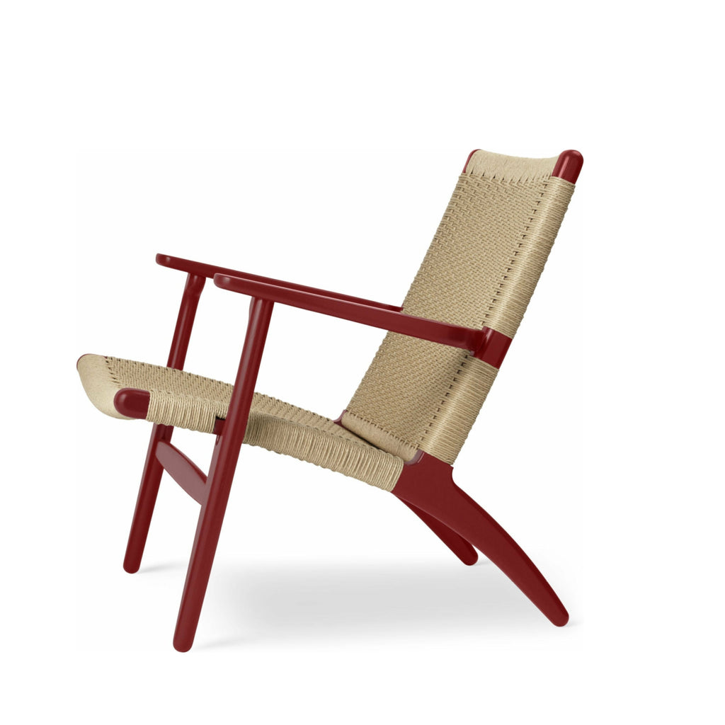 Carl Hansen CH25 Lounge Chair Oak, Falu Red/Natural Cord