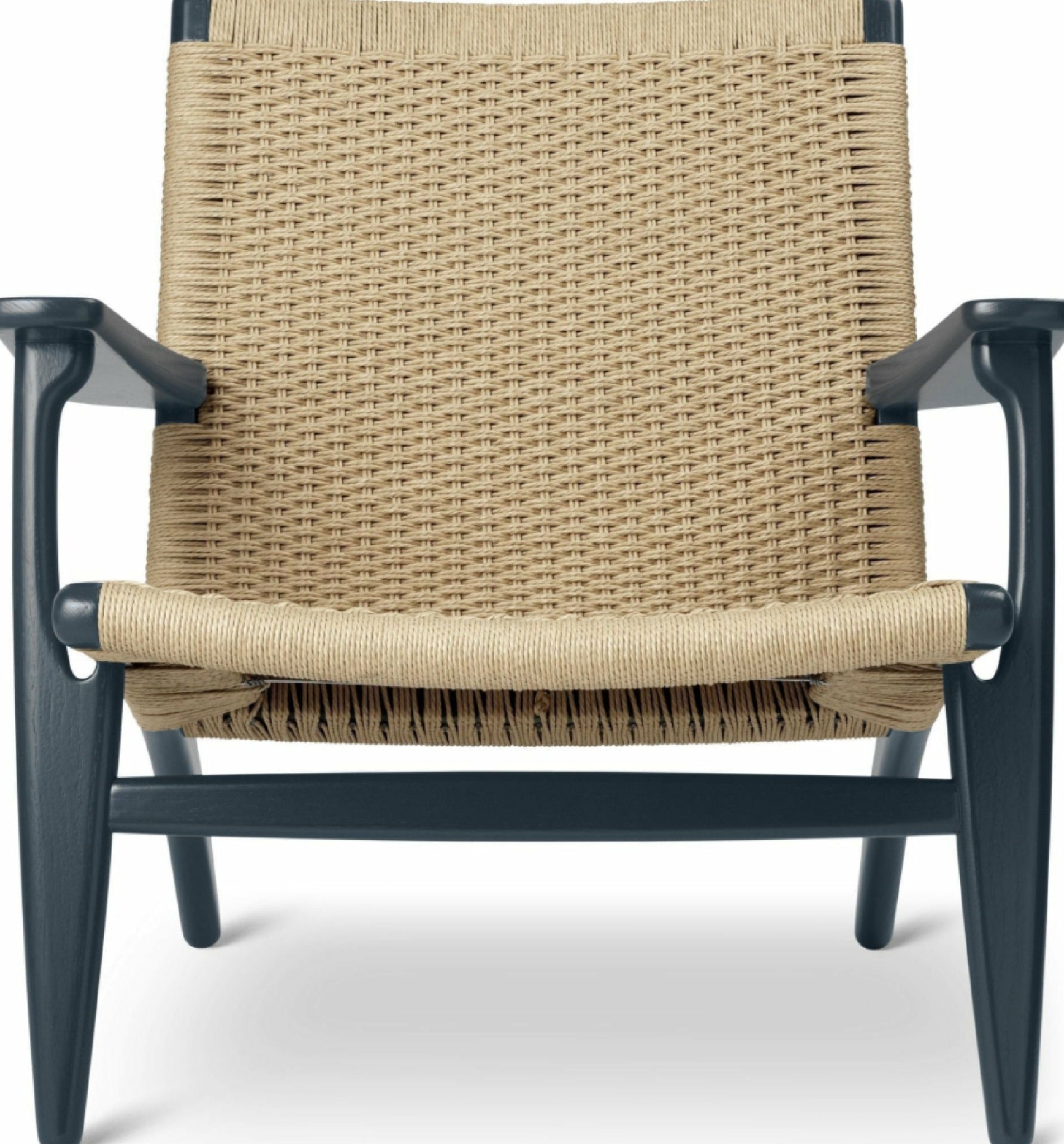 Carl Hansen CH25 Lounge Chair Oak, North Sea Blue/Natural Cord