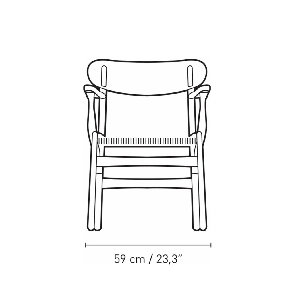 Carl Hansen CH26 Chair Oak, Falu Red/Natural Cord