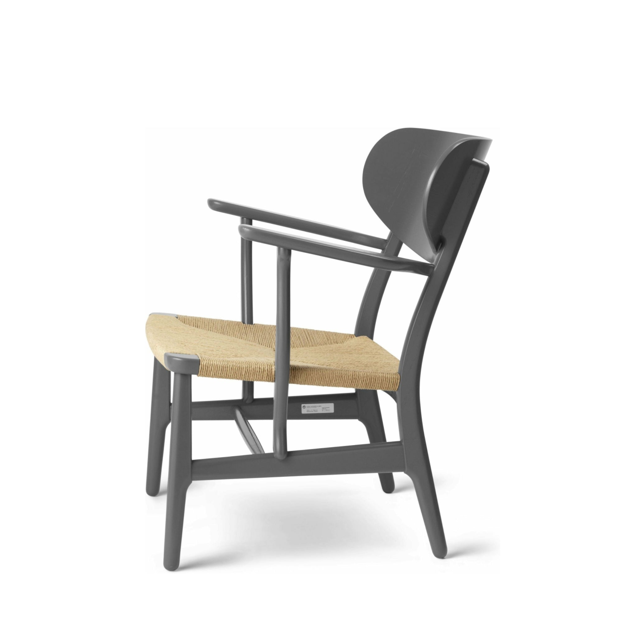 Carl Hansen CH22 Lounge Chair Oak, Slate Brown/Natural Wicker