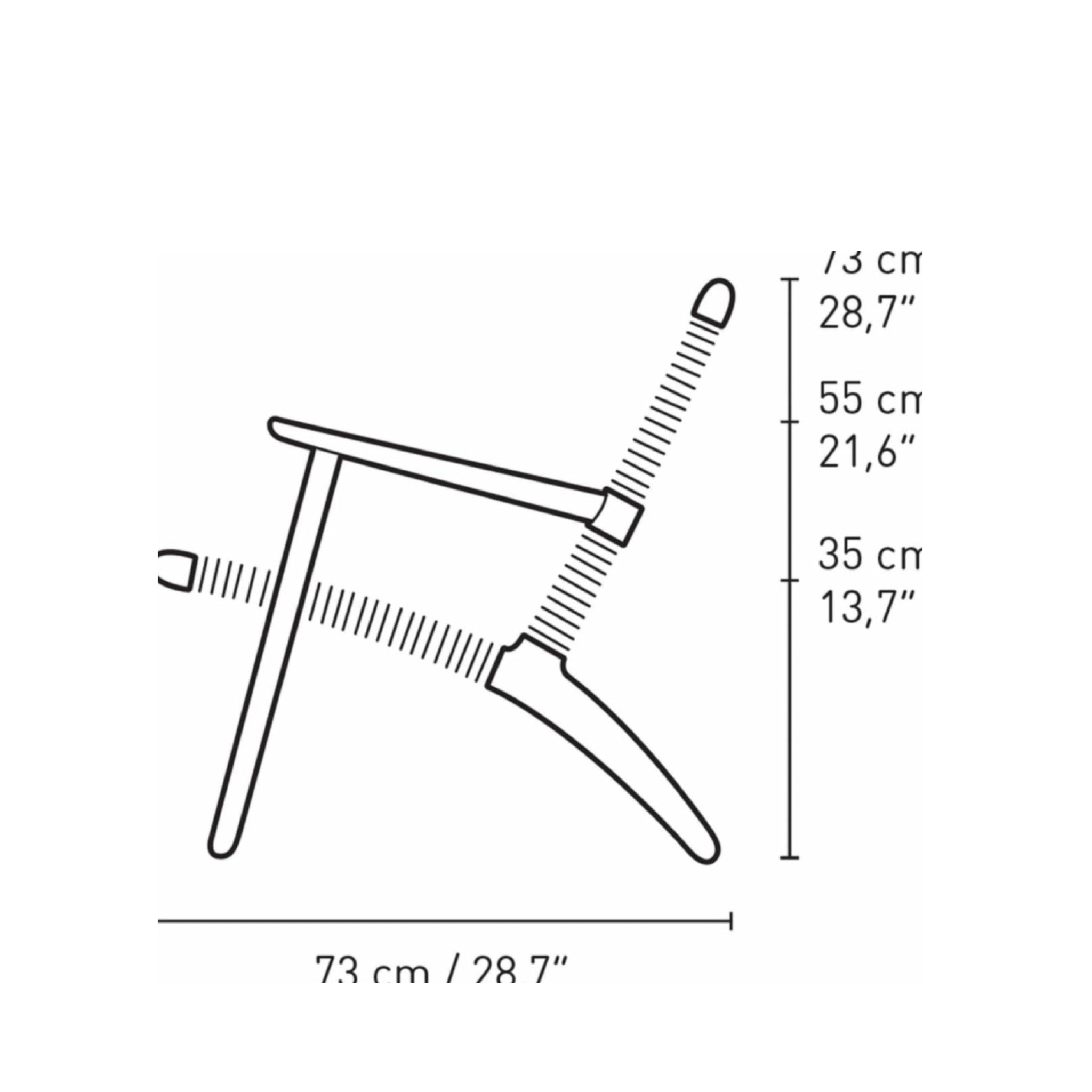 Carl Hansen CH25 Lounge Chair Oak, Pewter Blue/Natural Woven