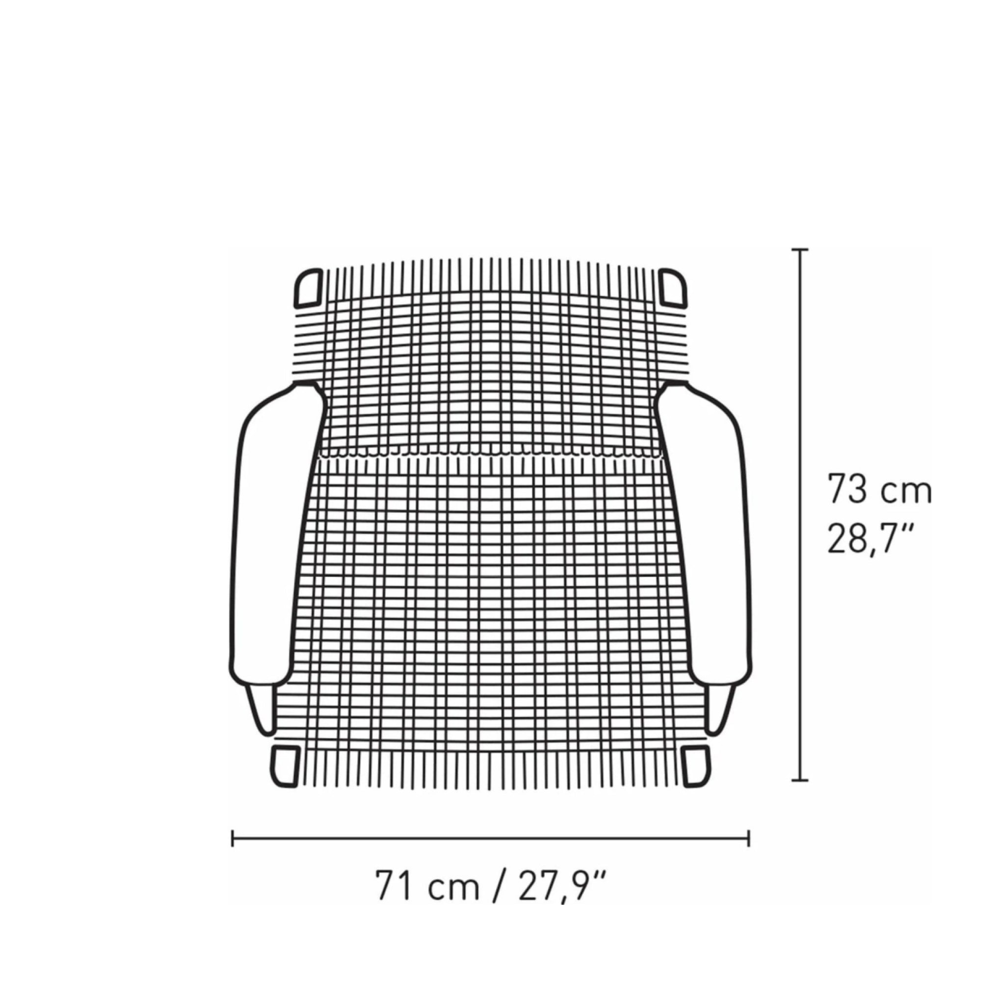 Carl Hansen CH25 Lounge Chair Oak, Pewter Blue/Natural Woven