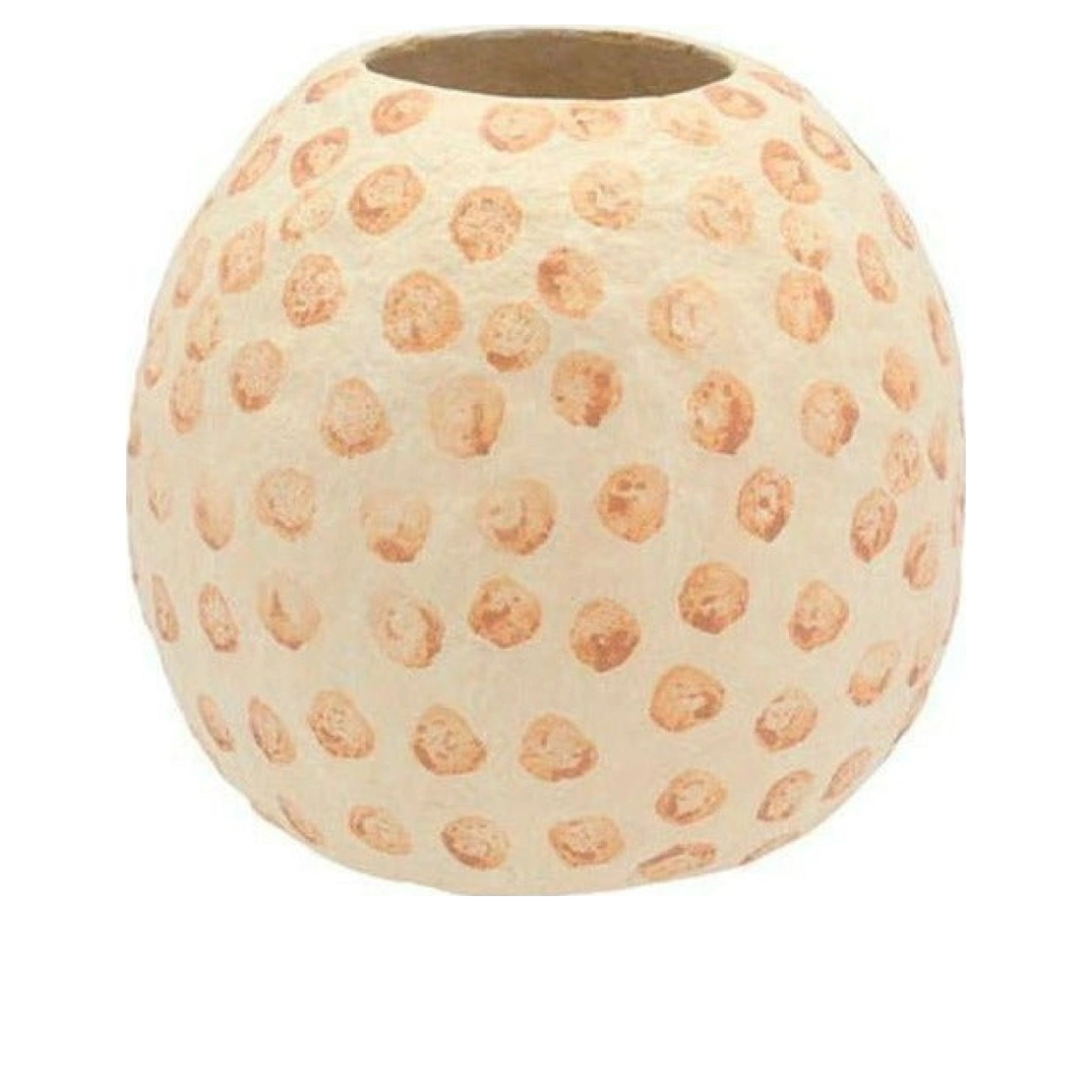 Villa Collection Decorative Vase øx H 18.5x20 Cm, Cream/Nougat