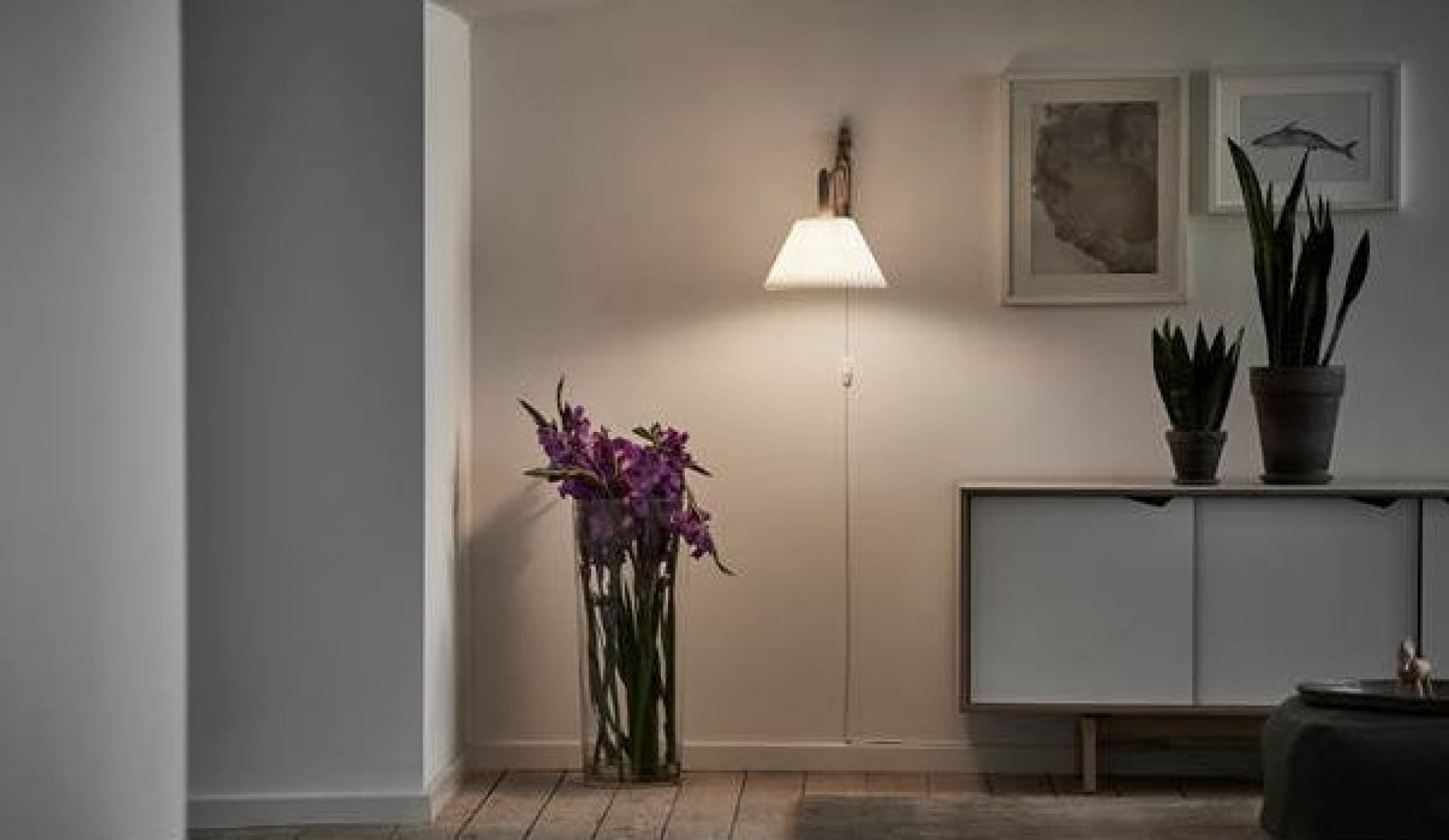 Le Klint Sax Wall Lamp 223/2, Plastic Black/Oak