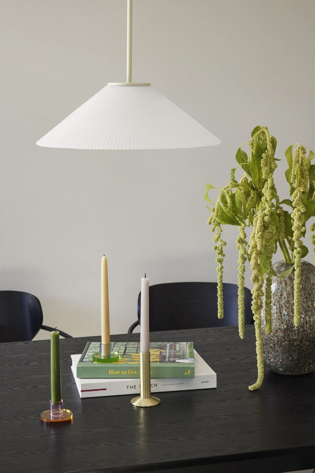 Hübsch Astra Candle Holder Small, Pink/Orange