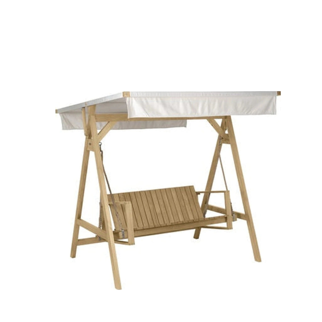 Carl Hansen BK 17 A-Frame for Bodil Kjær Swing Sofa Indoor/Outdoor, Teak Unreated, White 5453