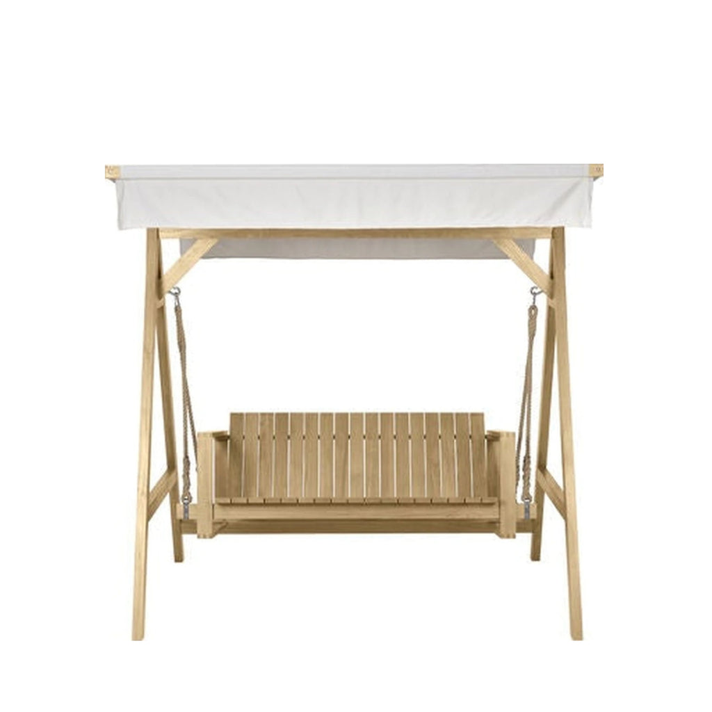 Carl Hansen BK 17 A-Frame for Bodil Kjær Swing Sofa Indoor/Outdoor, Teak Unreated, White 5453