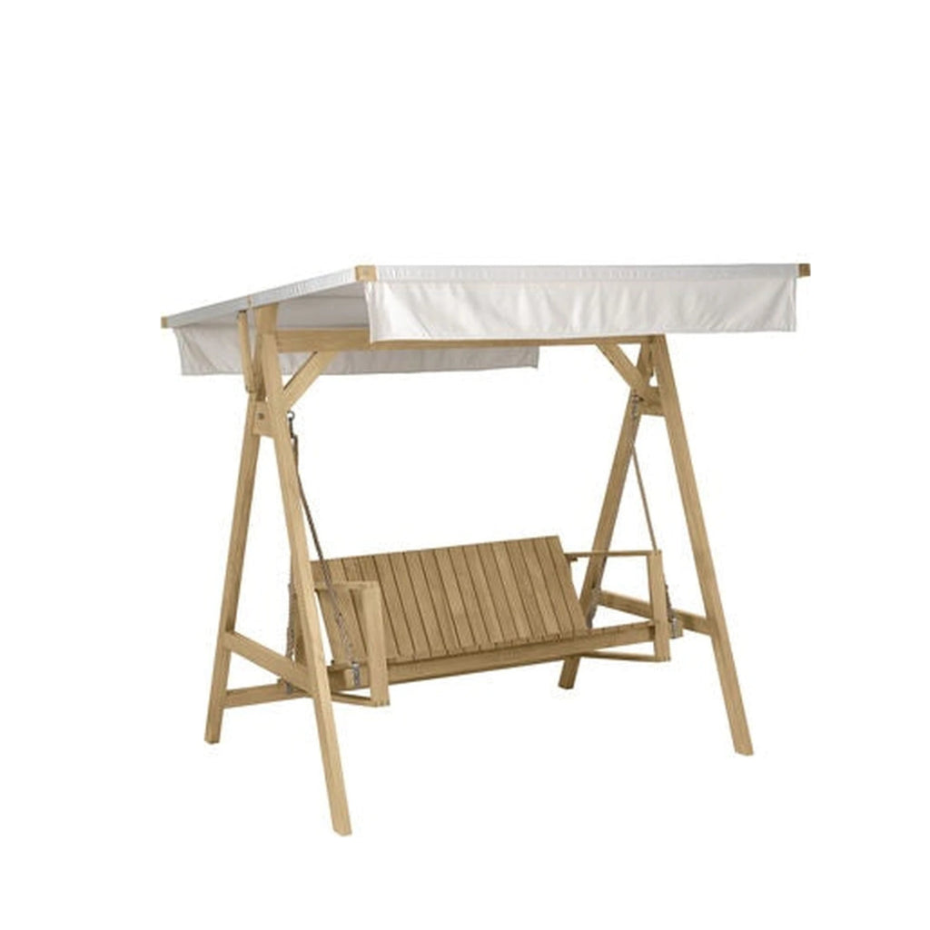 Carl Hansen BK 17 A-Frame for Bodil Kjær Swing Sofa Indoor/Outdoor, Teak Unreated, White 5453