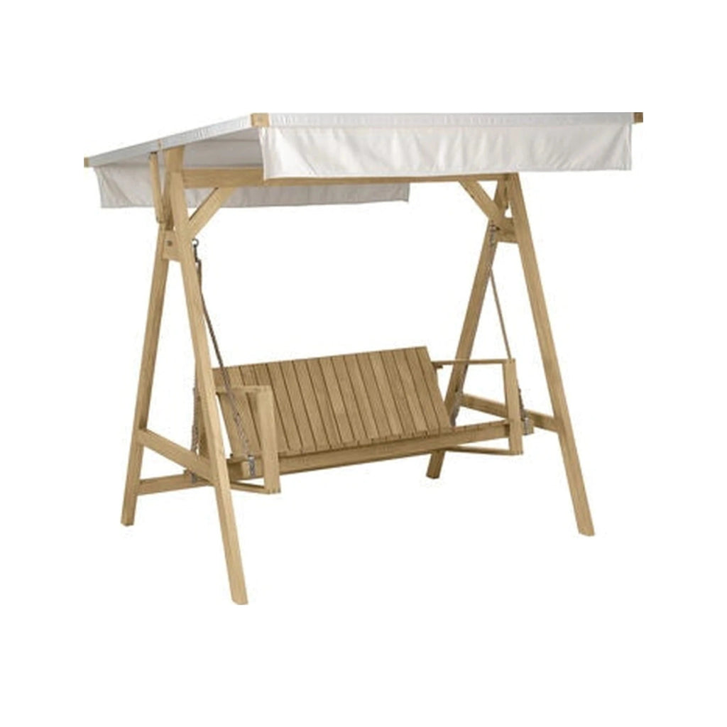 Carl Hansen BK 17 A-Frame for Bodil Kjær Swing Sofa Indoor/Outdoor, Teak Unreated, White 5453