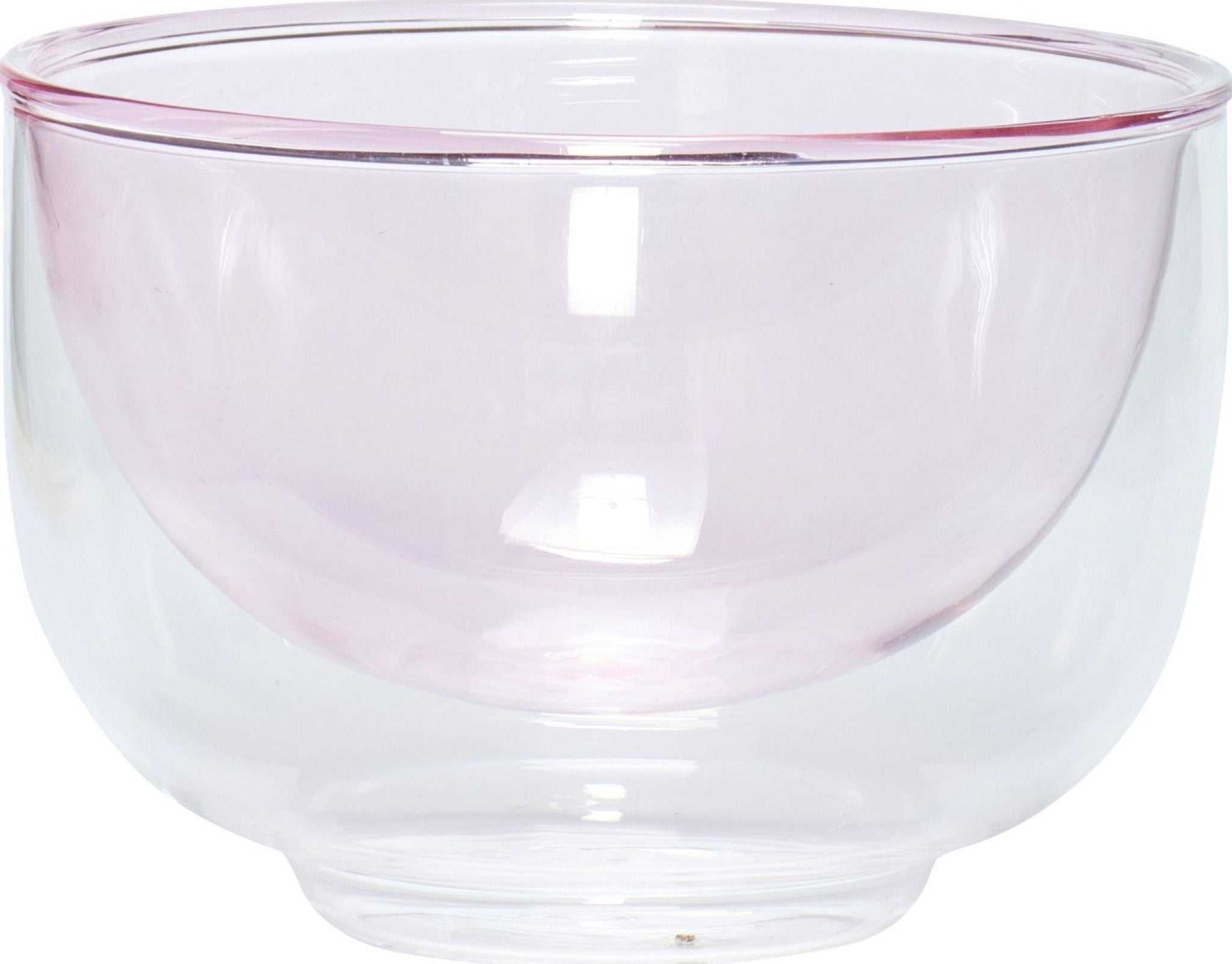 Hübsch Kiosk Bowl Glass Clear/Pink