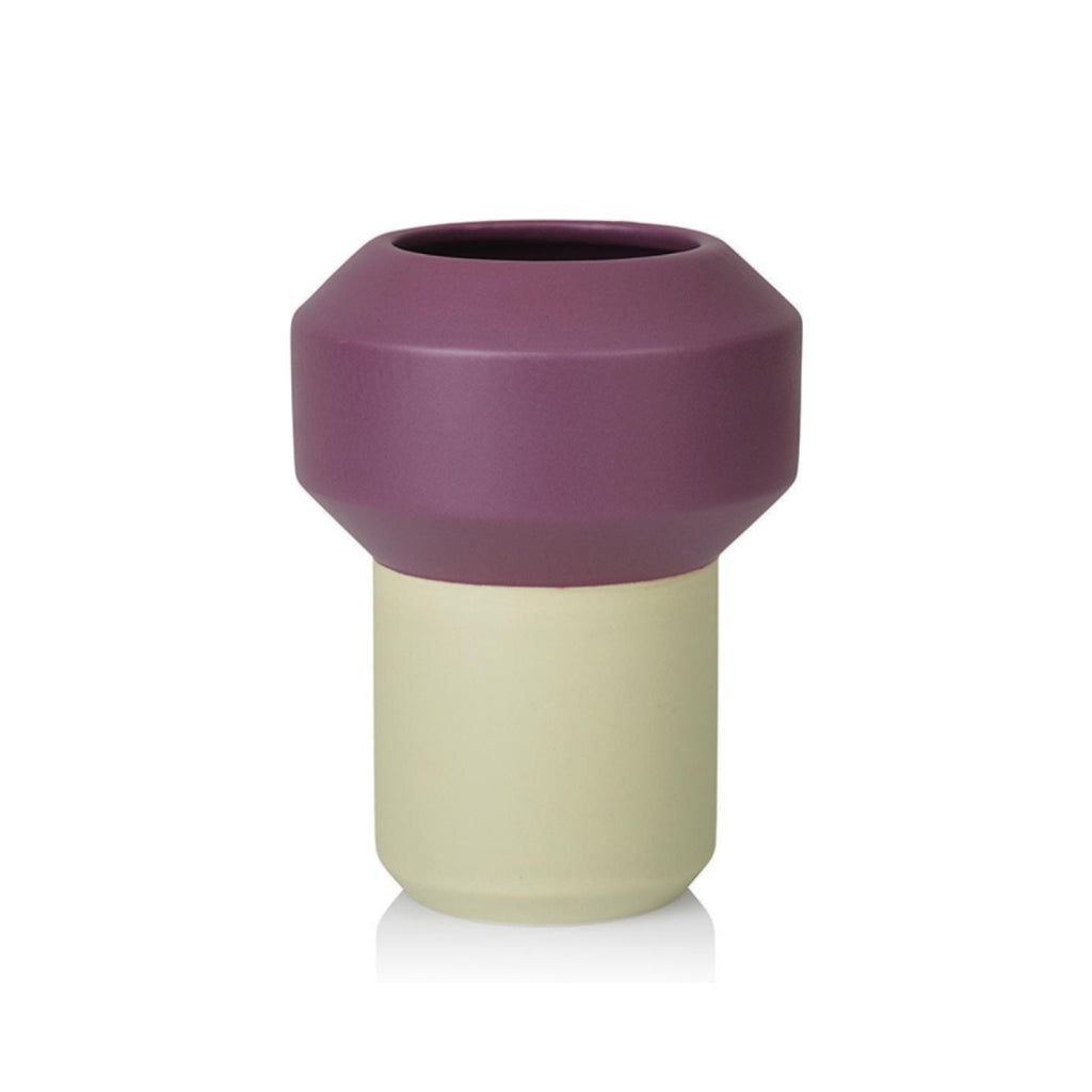 Lucie Kaas Fumario Vase Purple/Pistachio, 20,5cm