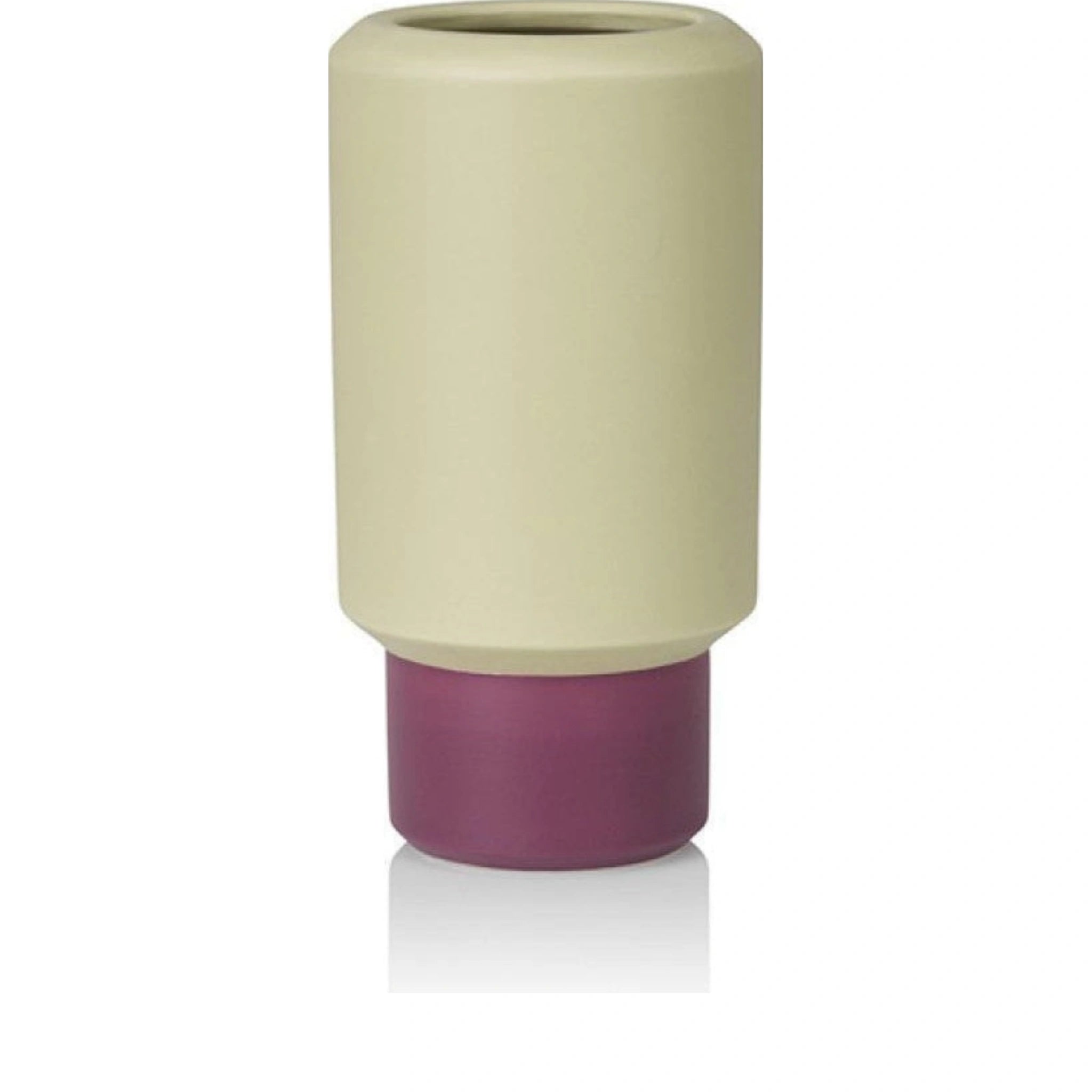 Lucie Kaas Fumario Vase Pistachio/Purple, 16,5cm