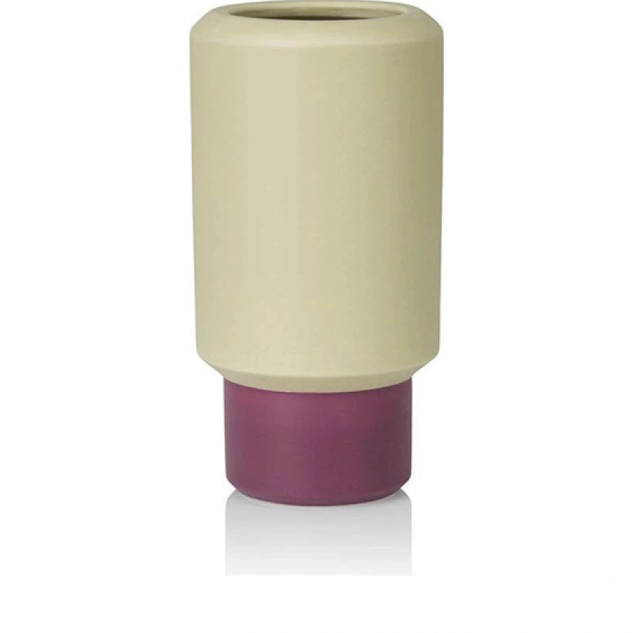 Lucie Kaas Fumario Vase Pistachio/Purple, 16,5cm