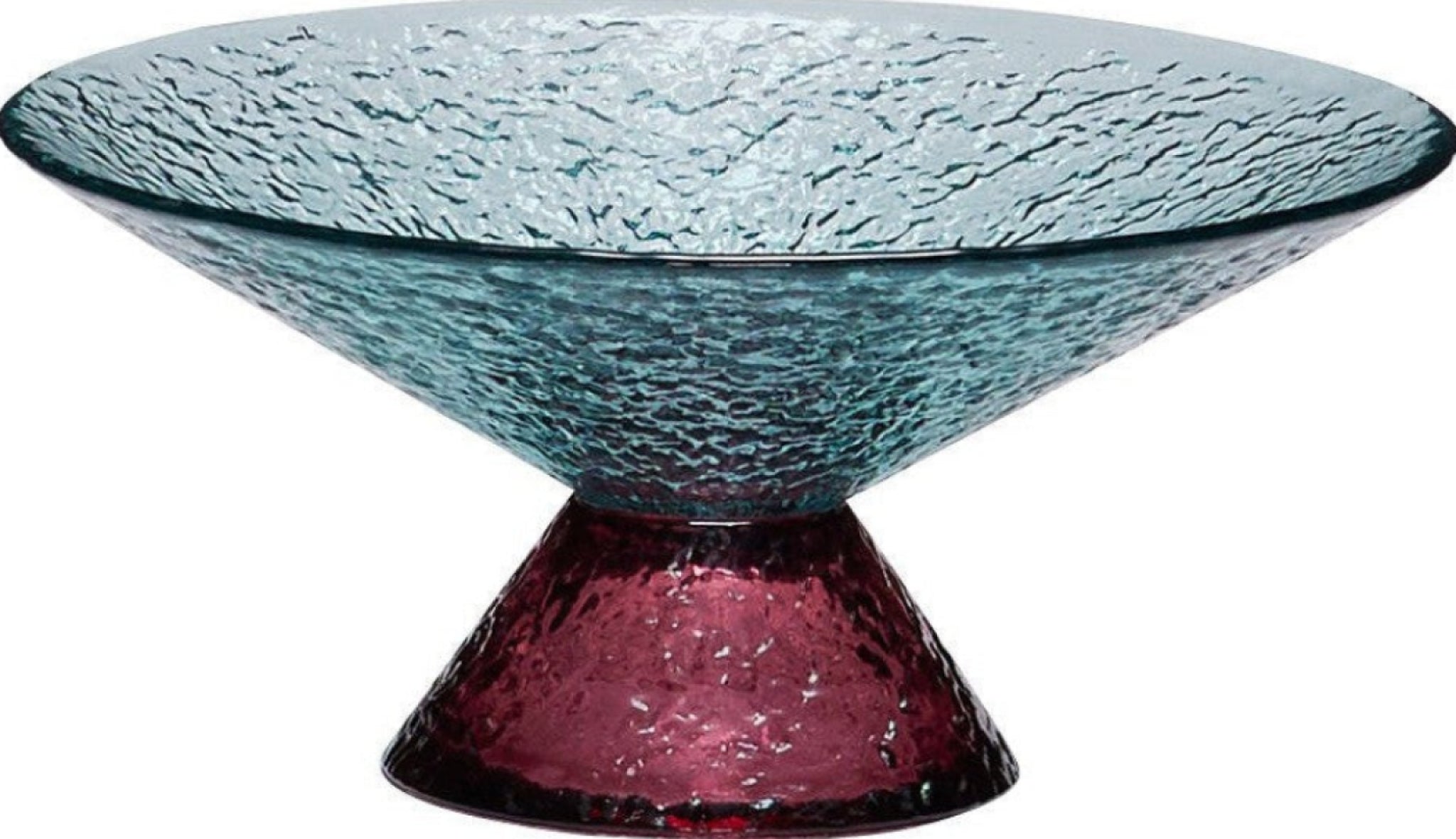 Hübsch Bonbon Glass Bowl Medium, Blue/Red