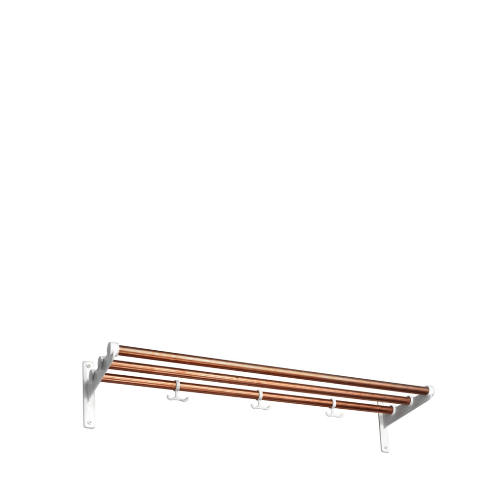 Essem Design Nostalgi Hat Shelf/Shoe Rack Copper, White