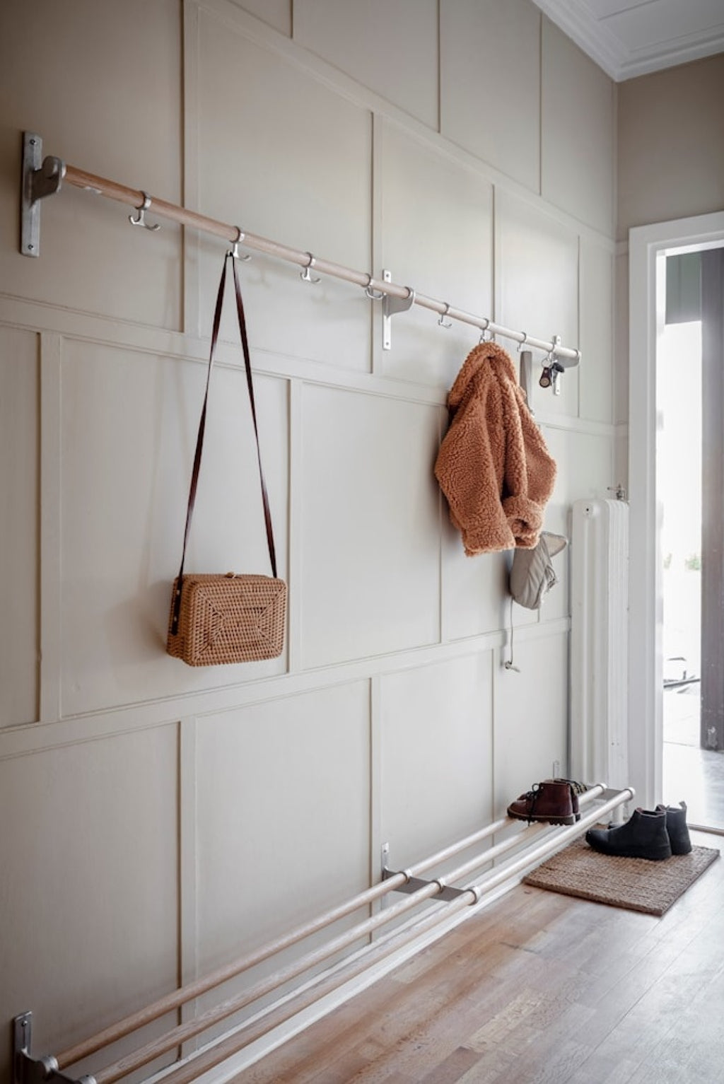 Essem Design Nostalgi Hat Shelf/Shoe Rack Copper, White