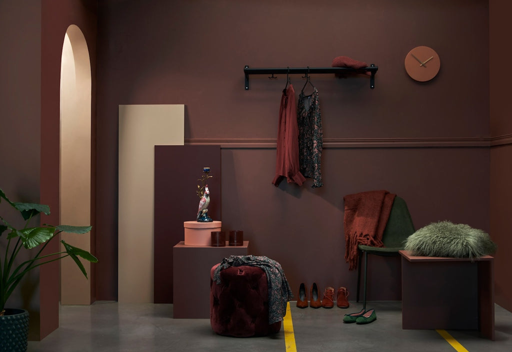 Essem Design Nostalgi Hat Shelf/Shoe Rack Copper, White