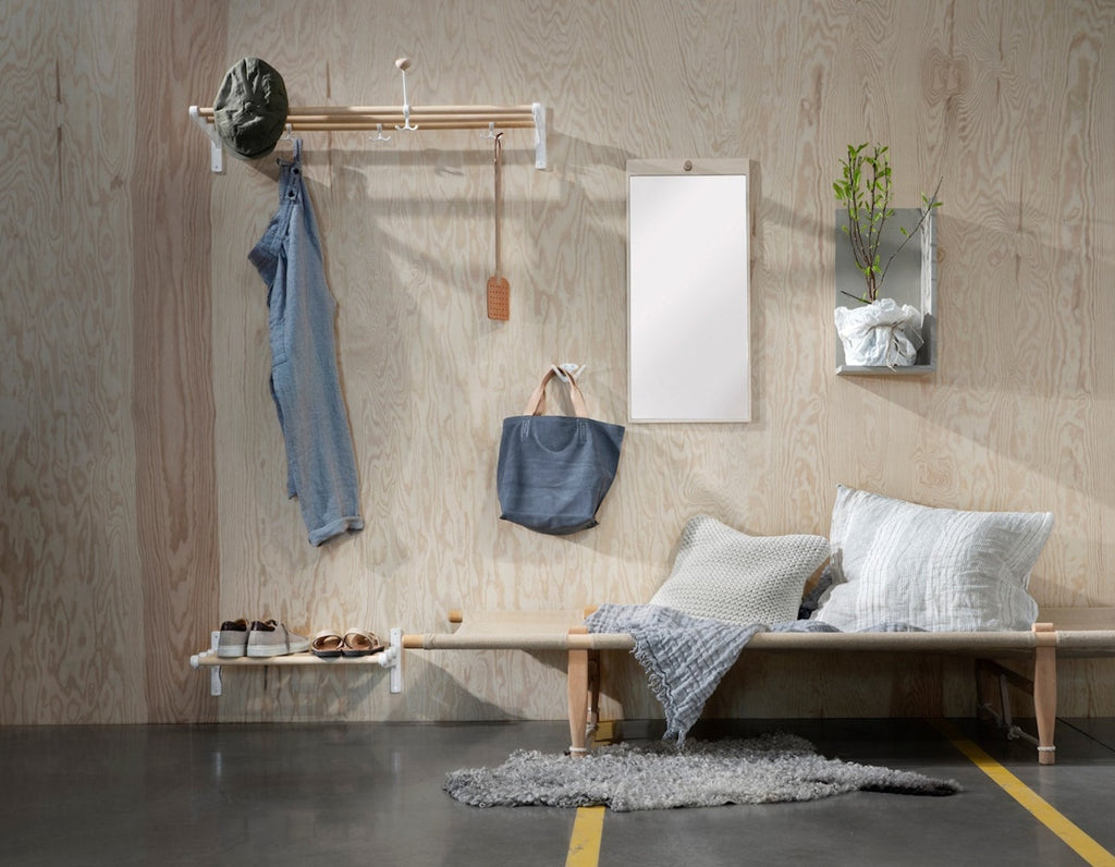 Essem Design Nostalgi Hat Shelf/Shoe Rack Copper, White