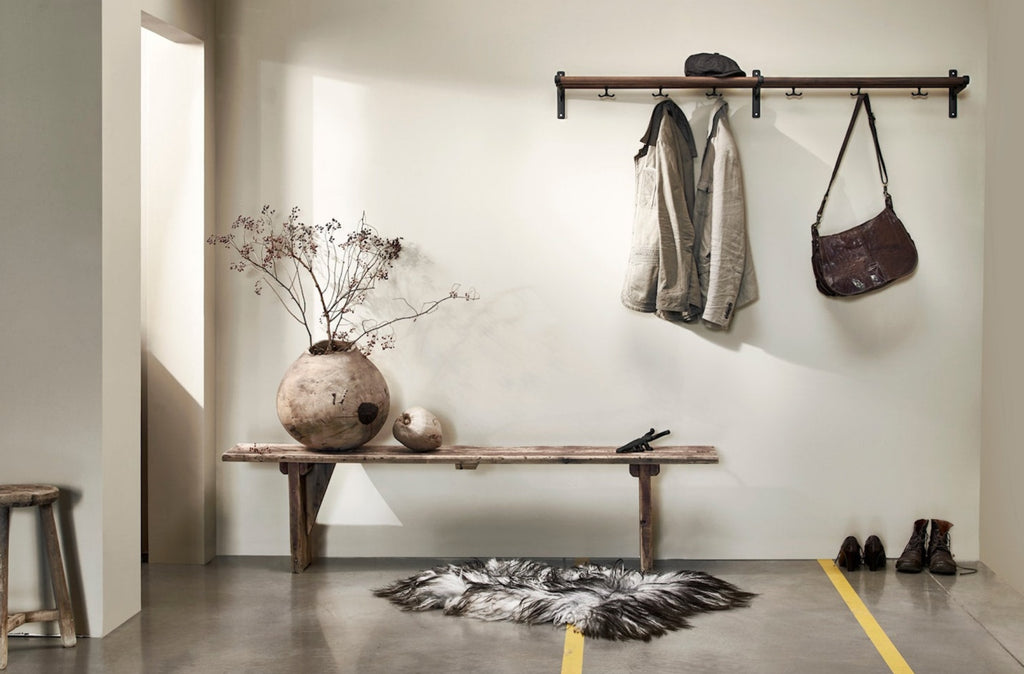 Essem Design Nostalgi Hat Shelf/Shoe Rack Copper, White