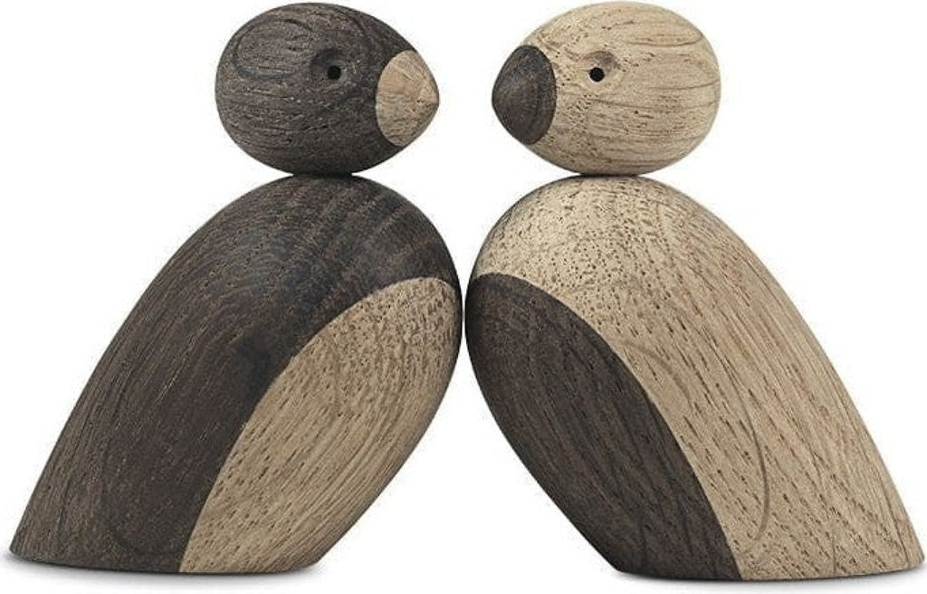 Kay Bojesen Sparrows Pair Oak/Smoked Oak