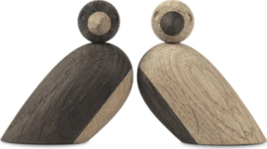 Kay Bojesen Sparrows Pair Oak/Smoked Oak