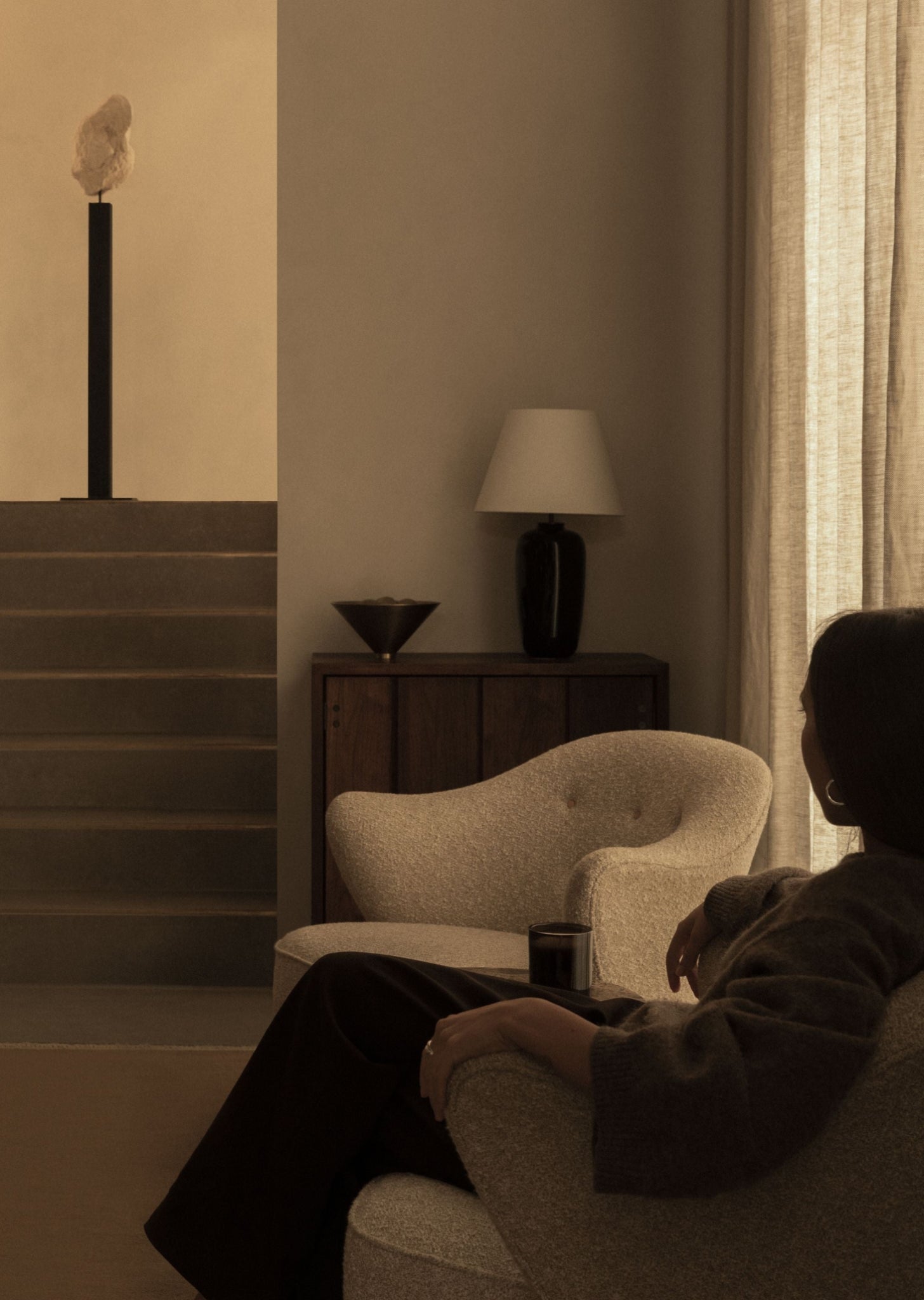 Audo Copenhagen Ingeborg Armchair Buttons Vegetal, Sacho Zero 1/Smoked Oak