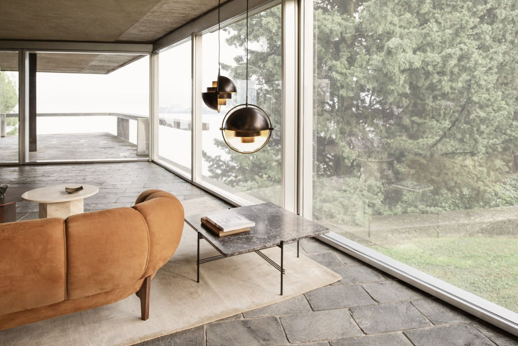 Gubi Multi Lite Suspension Lamp Brass Base/ Soft Black Semi Matt, ø36 Cm