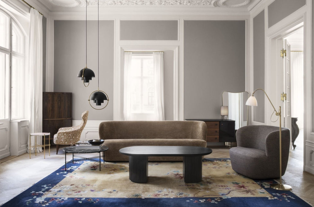 Gubi Multi Lite Suspension Lamp Brass Base/ Soft Black Semi Matt, ø36 Cm