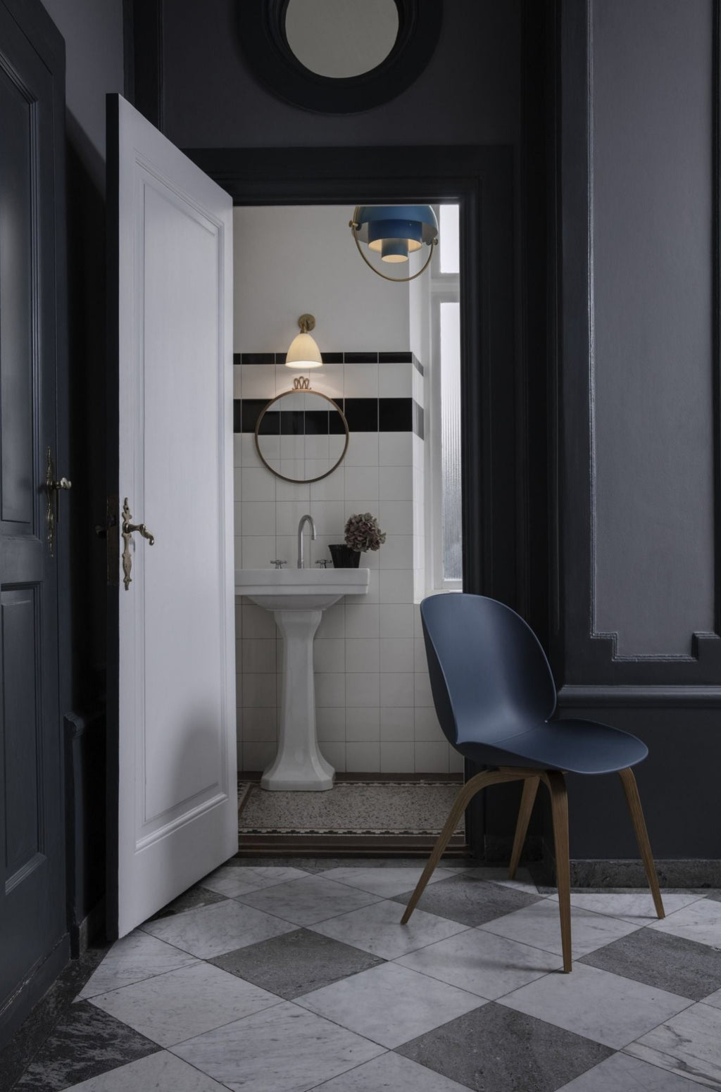 Gubi Multi Lite Suspension Lamp Brass Base/ Soft Black Semi Matt, ø36 Cm