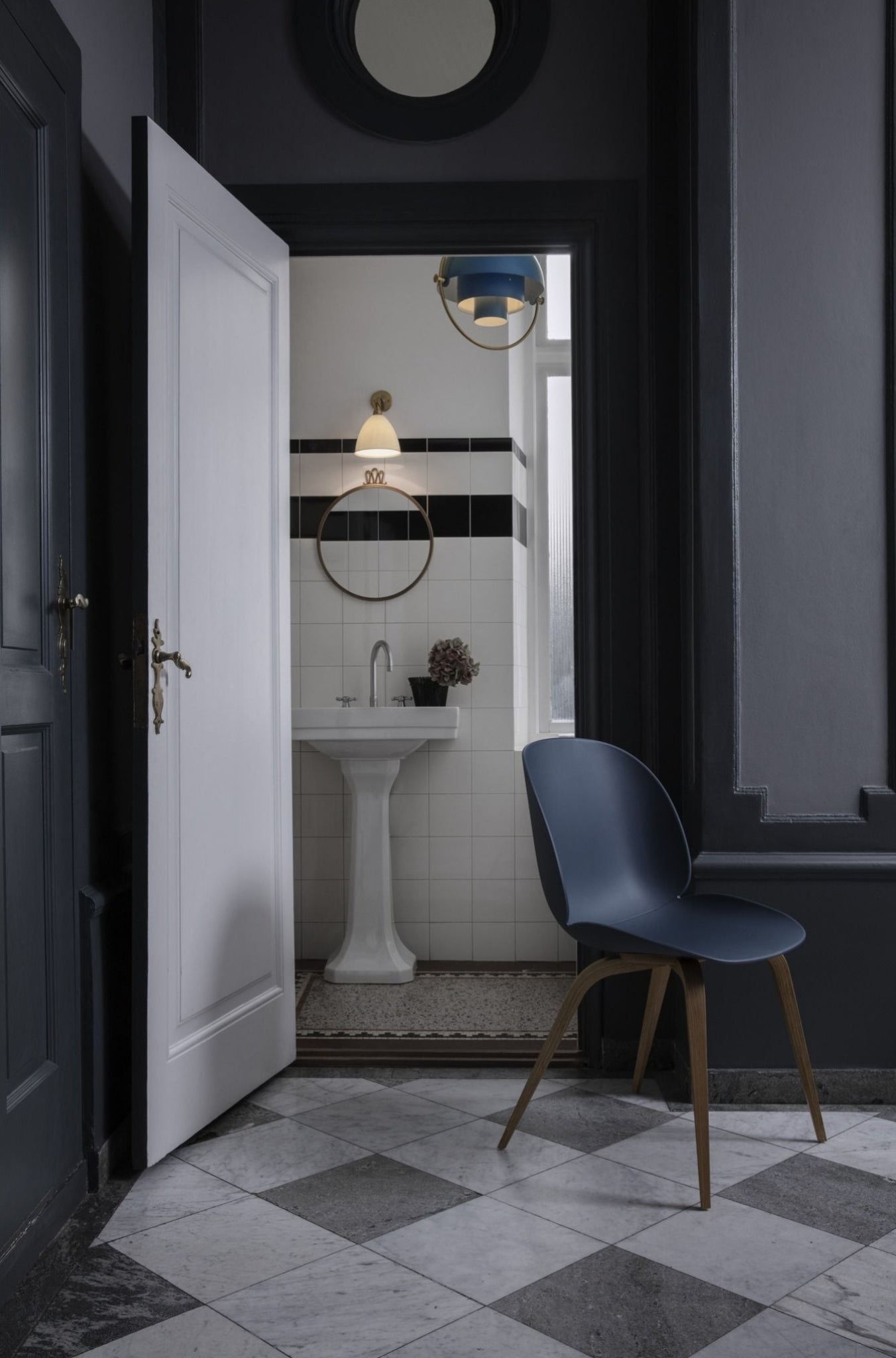 Gubi Multi Lite Suspension Lamp Brass Base/ Soft Black Semi Matt, ø36 Cm