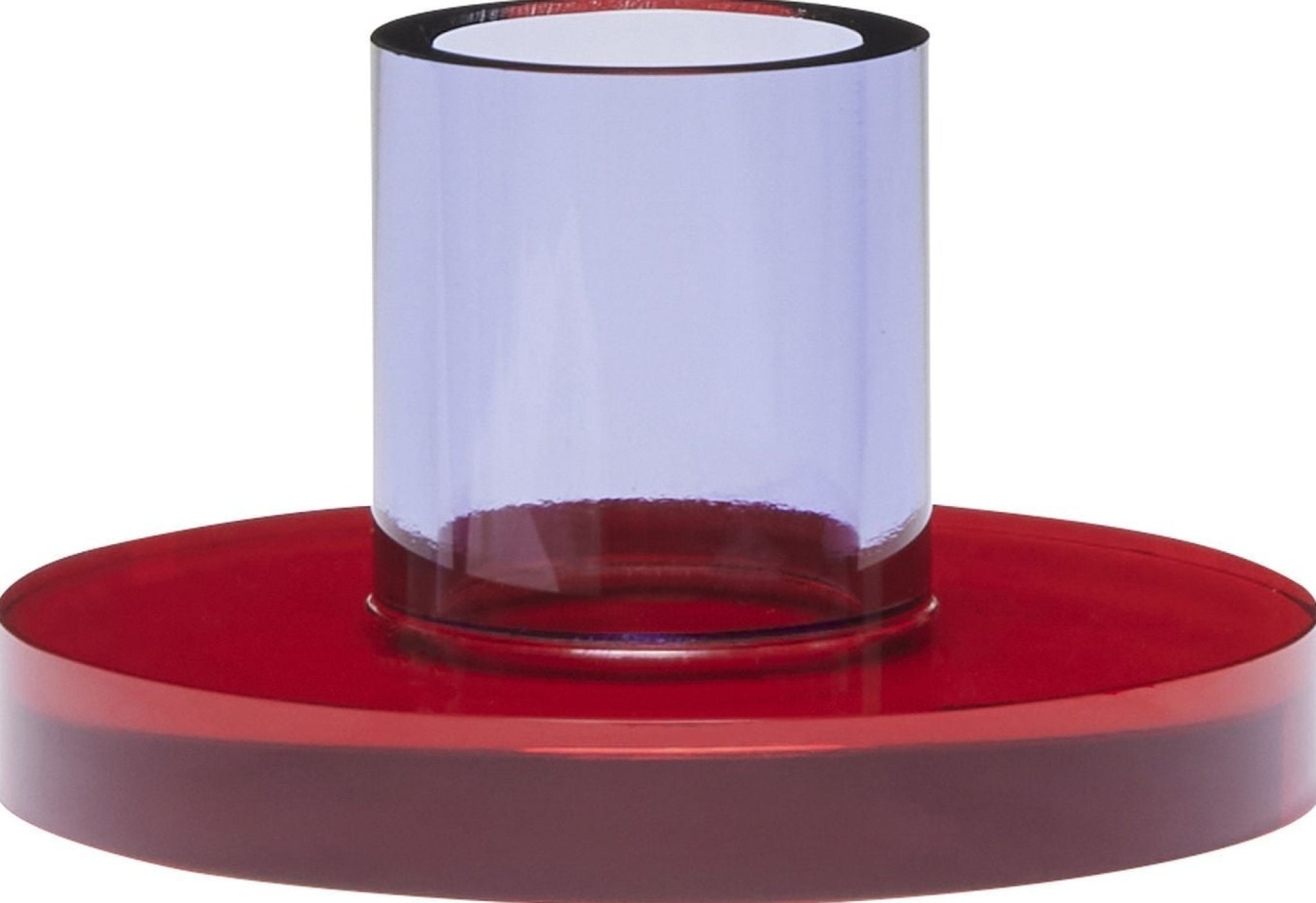 Hübsch Astra Candle Holder Small, Red/Violet