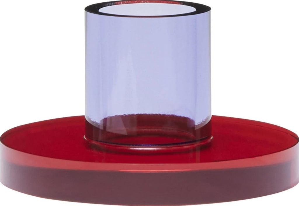 Hübsch Astra Candle Holder Small, Red/Violet