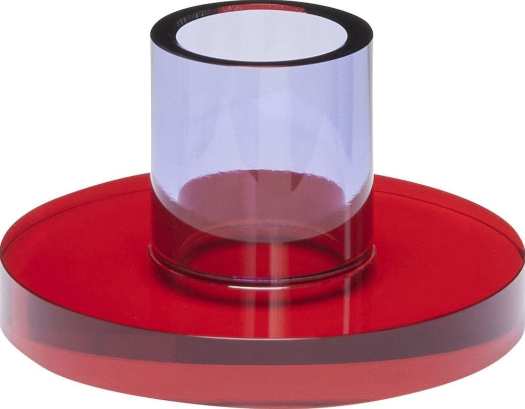 Hübsch Astra Candle Holder Small, Red/Violet