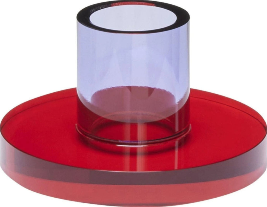 Hübsch Astra Candle Holder Small, Red/Violet