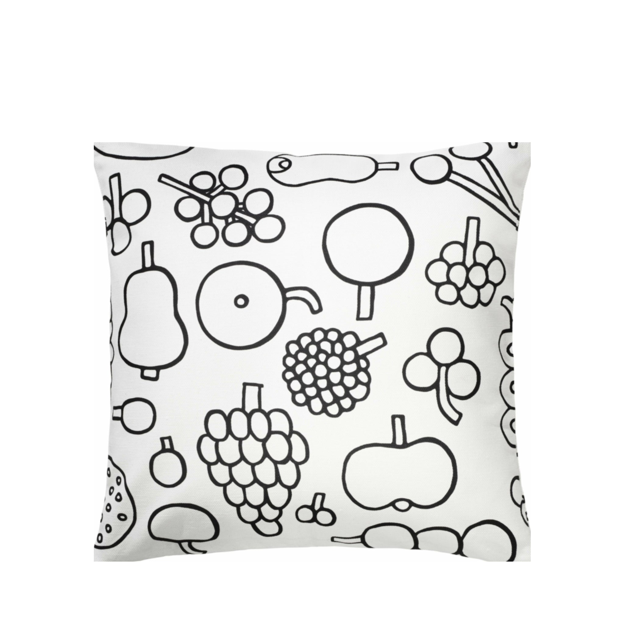 Iittala Oiva Toikka Pillowcase 47x47cm, Frutta Black/White