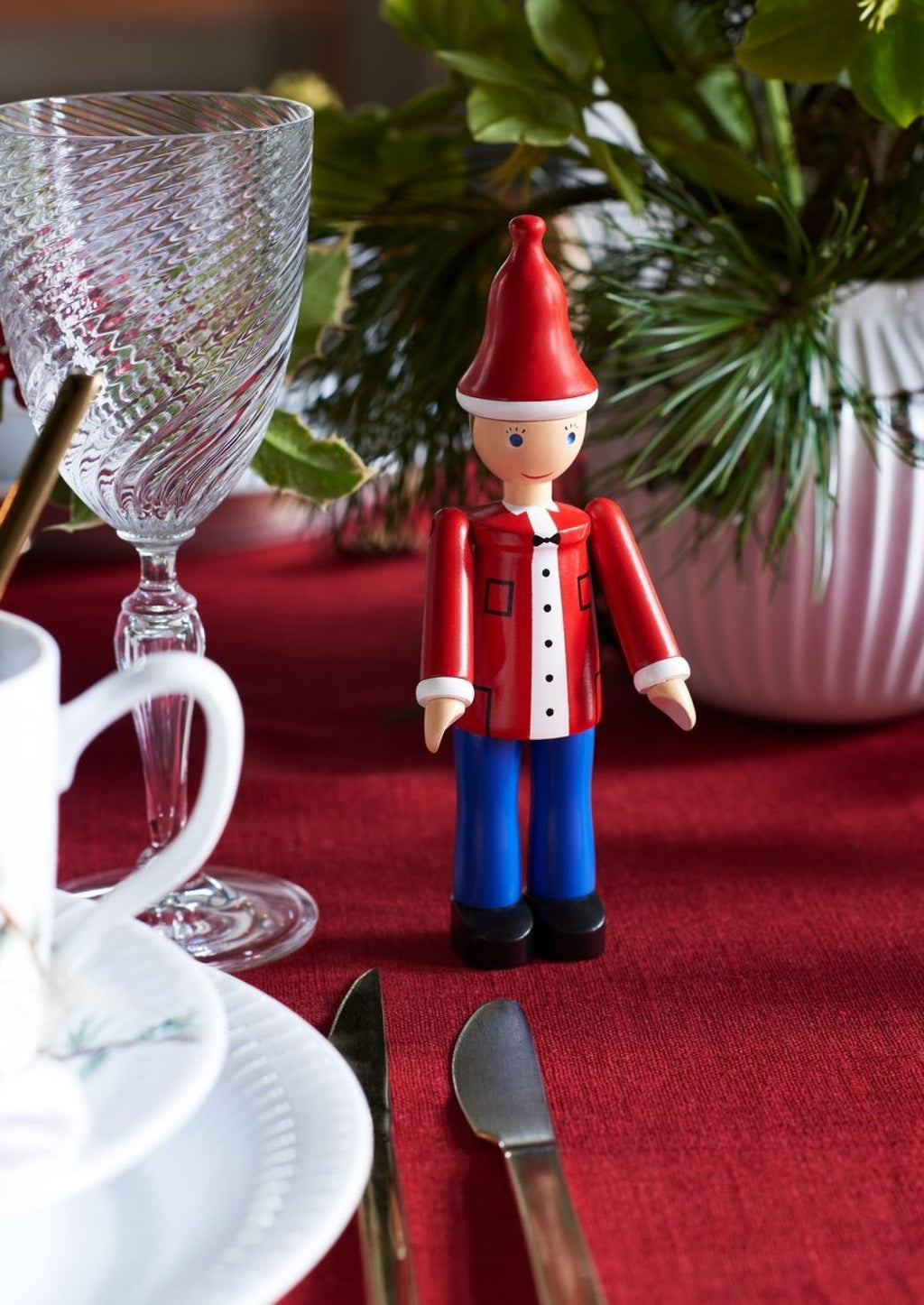 Kay Bojesen Christmas Boy "Ole" H17,5 cm Red/Blue/White