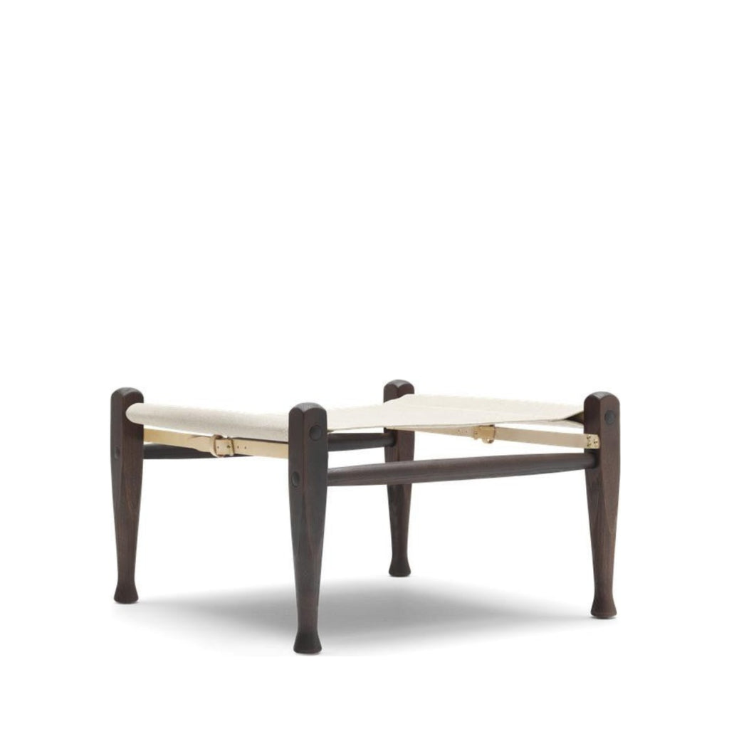 Carl Hansen KK97170 Safari Footstool, Smoked Ash/White Fabric