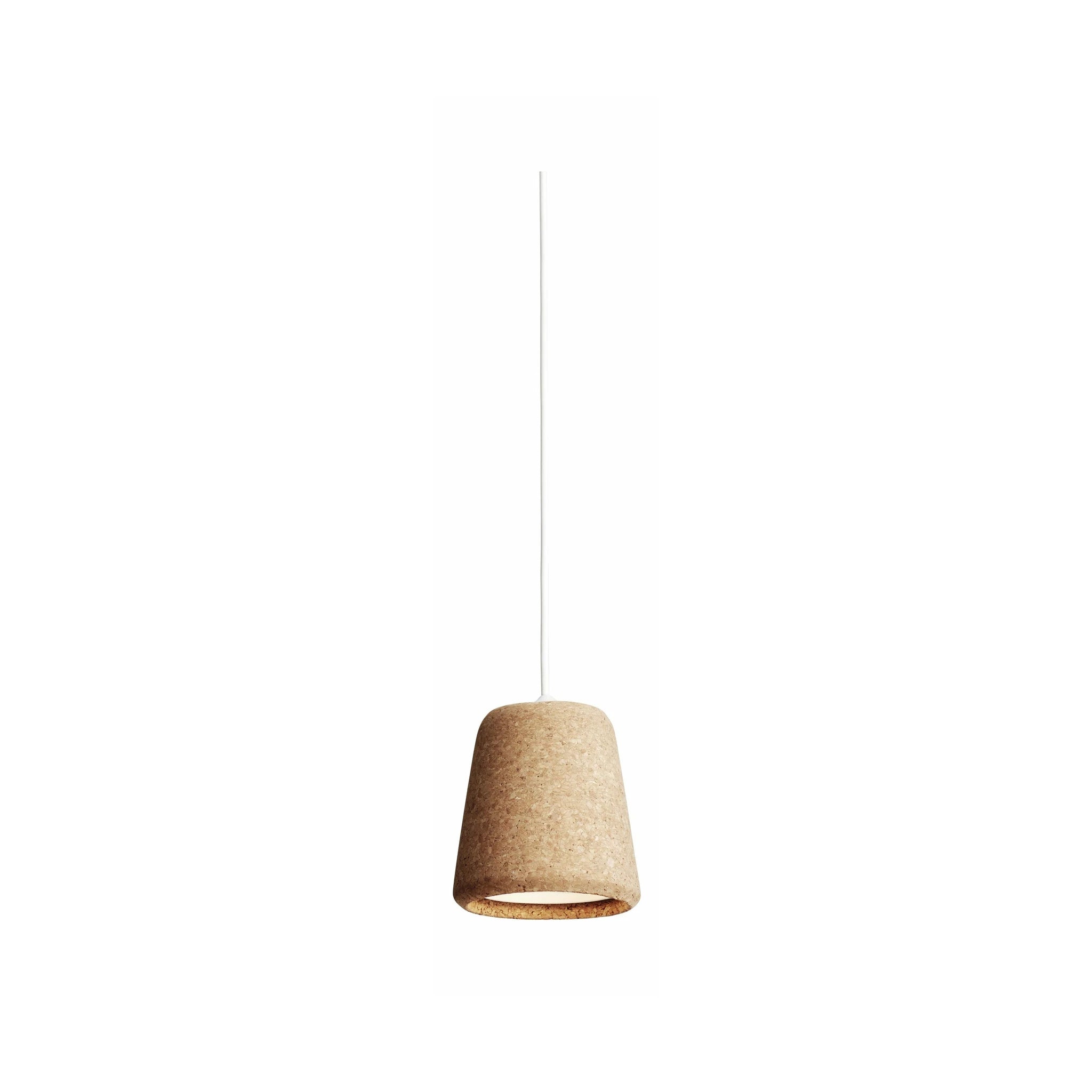 New Works Material Pendant, Natural Cork/White Fitting