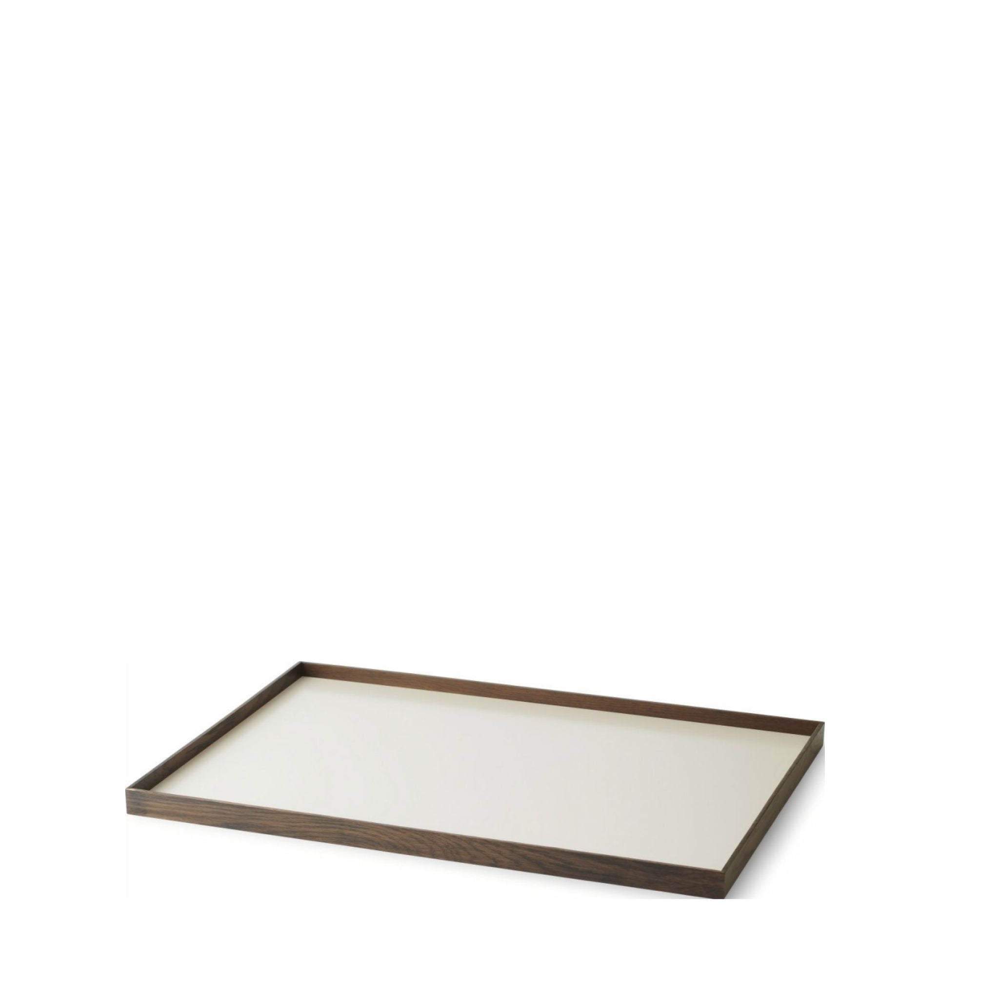Gejst Frame Large Tray 45x48x28 Cm — Smoked Oak & Beige, Oak/textile