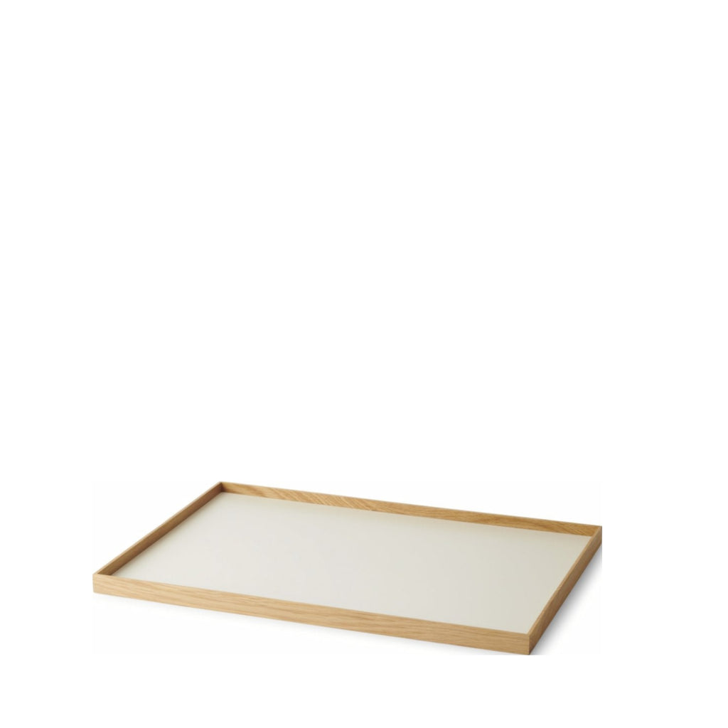 Gejst Frame Large Oak/beige Decorative Tray For Display — Ash & Aluminium