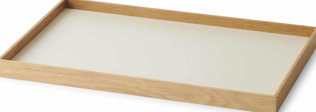 Gejst Frame Medium Tray Oak/beige – Waterproof Mdf Decorative 47x40cm