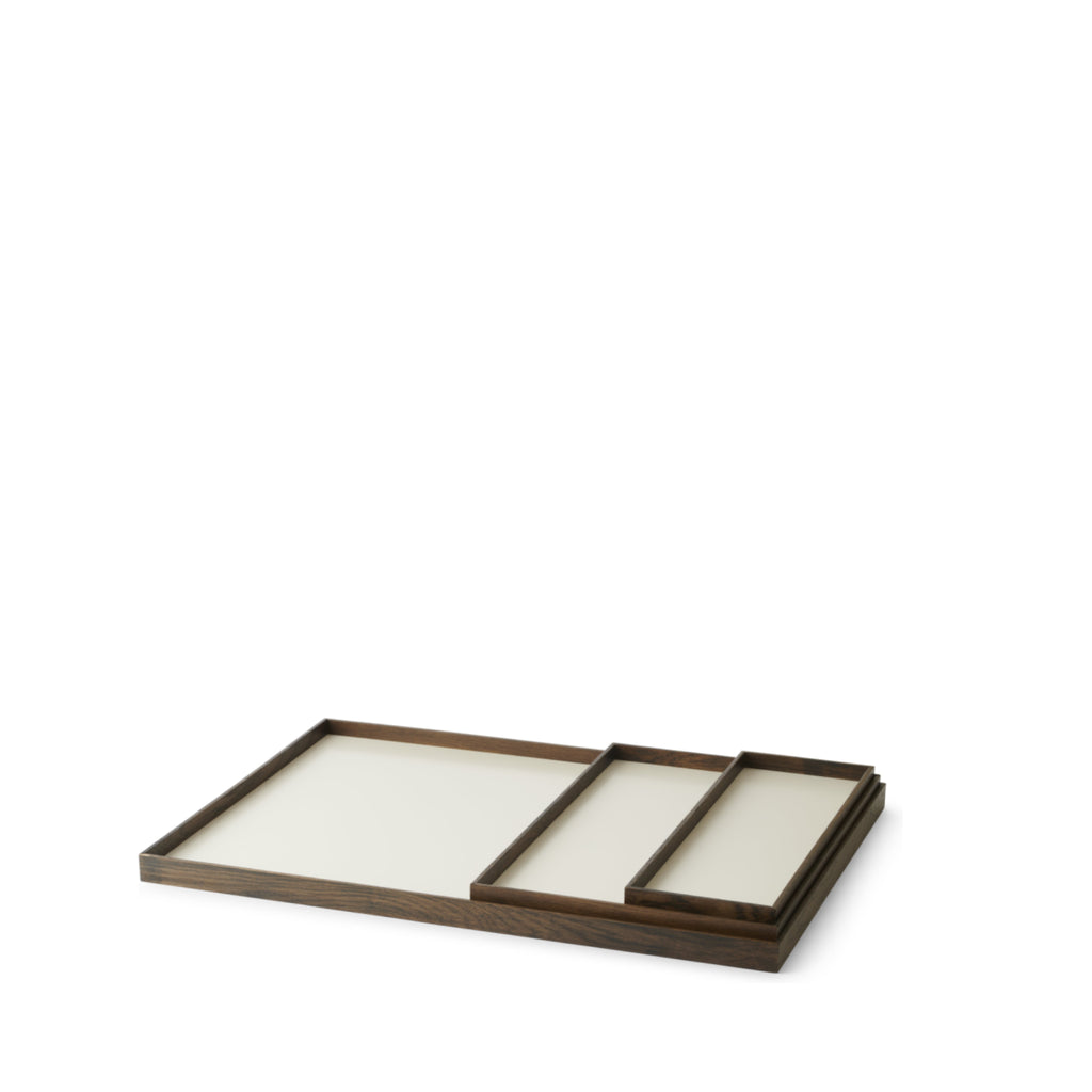 Gejst Frame Small Tray – Smoked Oak/beige Waterproof Mdf Home Display