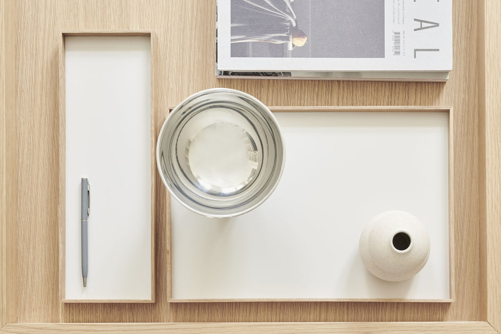 Gejst Frame Small Oak/beige Tray - Ash & Steel Display 47x40x41 Cm